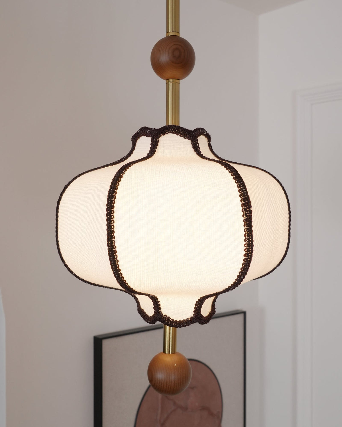 Lantern Fabric Pendant Light Position 31