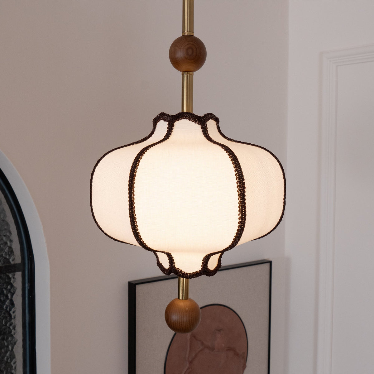 Lantern Fabric Pendant Light Position 33
