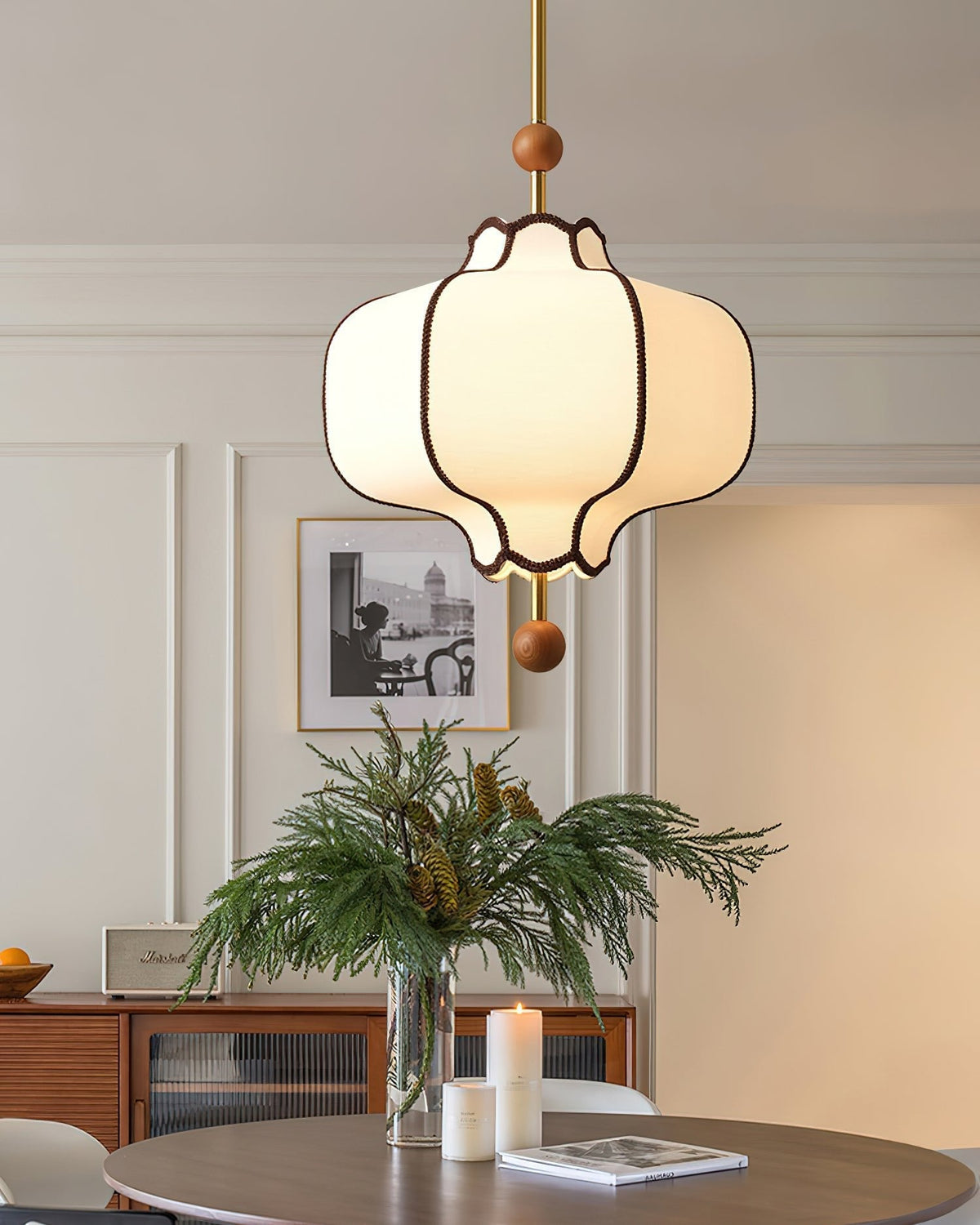 Lantern Fabric Pendant Light Position 14