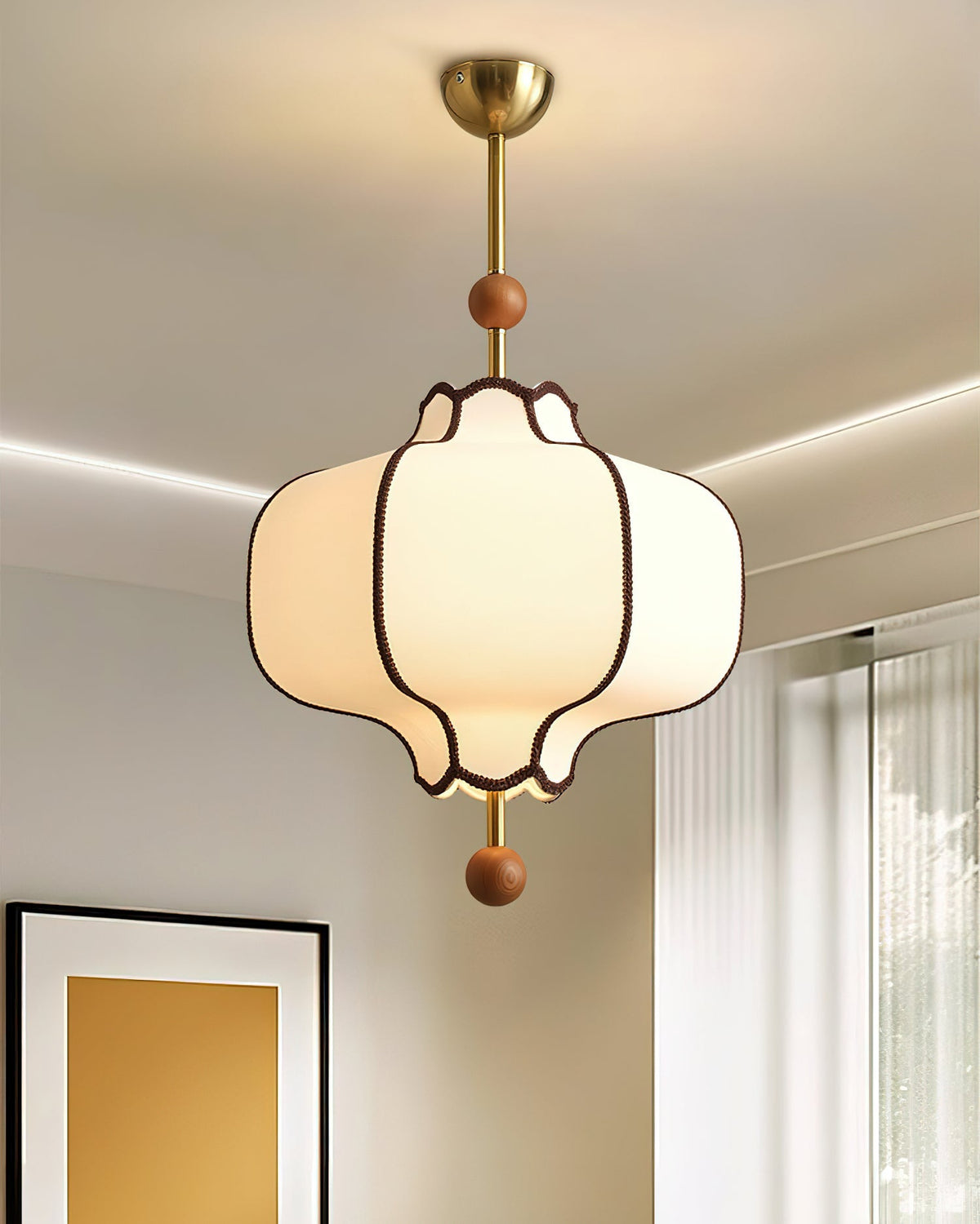 Lantern Fabric Pendant Light Position 20