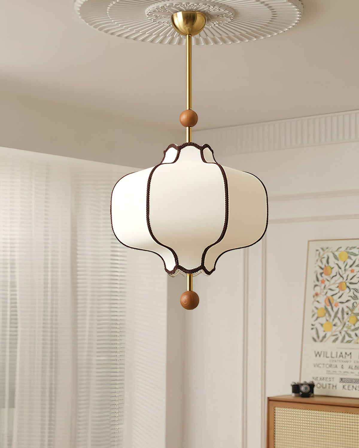 Lantern Fabric Pendant Light Position 22