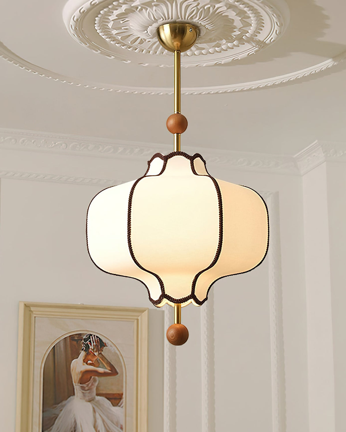 Lantern Fabric Pendant Light Position 11