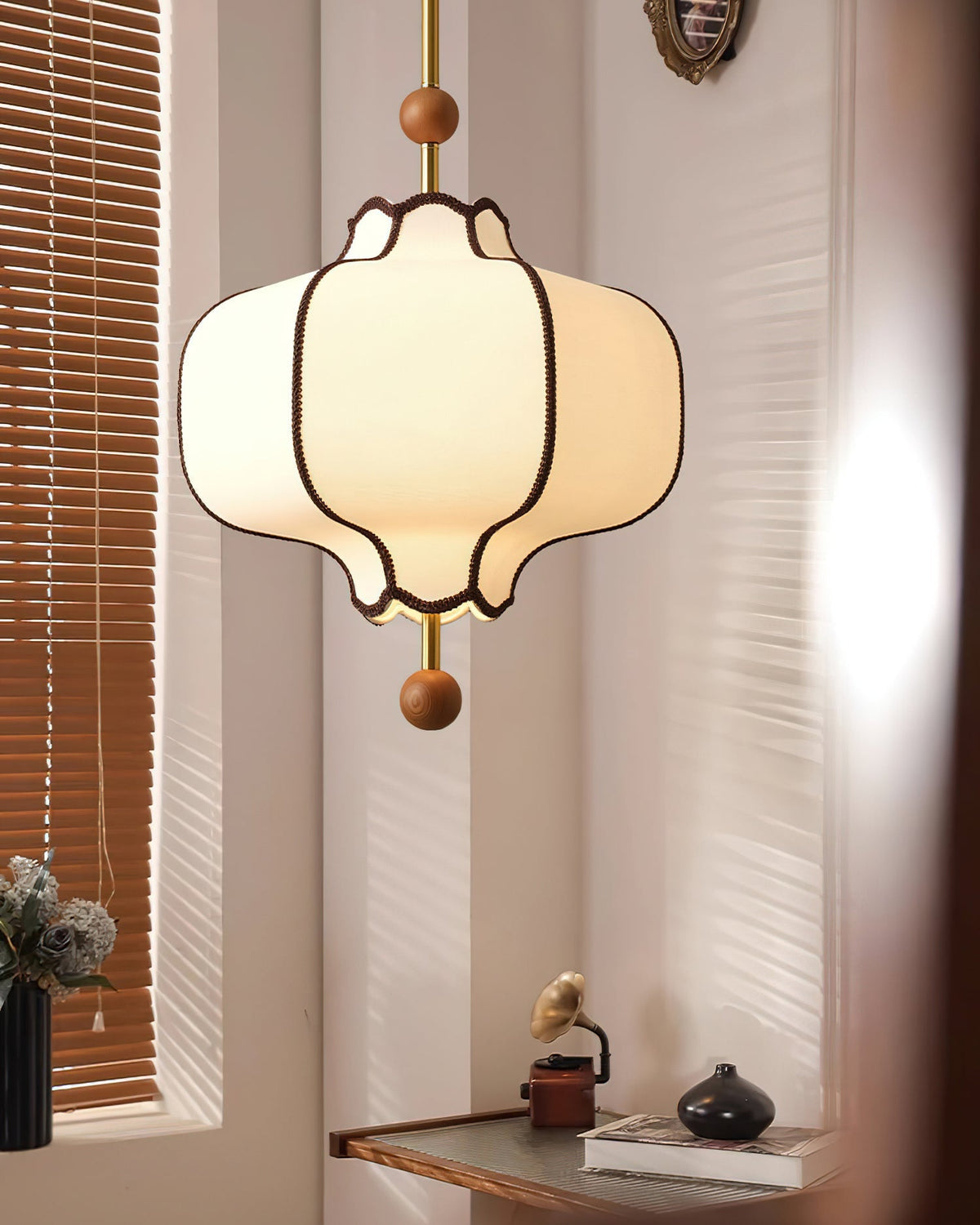 Lantern Fabric Pendant Light Position 12