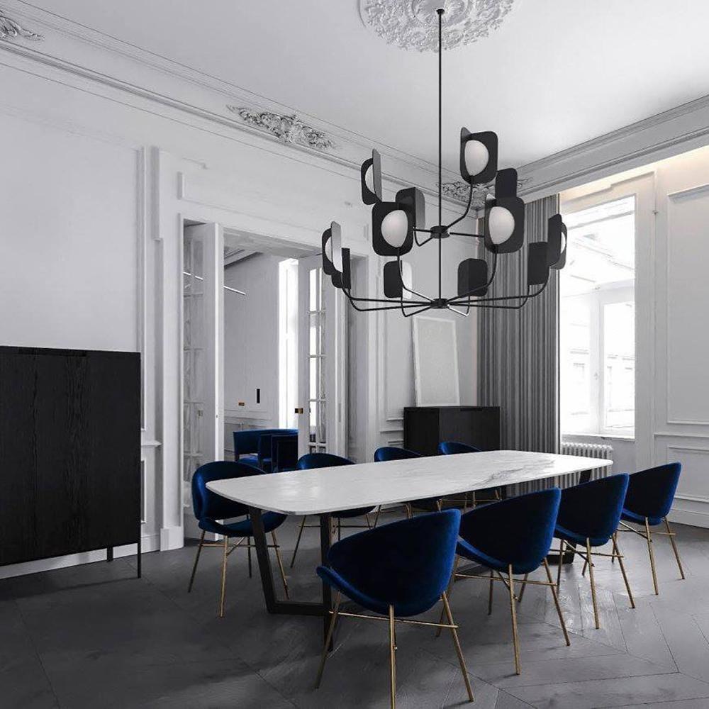 Leaf Folio Chandelier with Adjustable Brightness — alternate angle