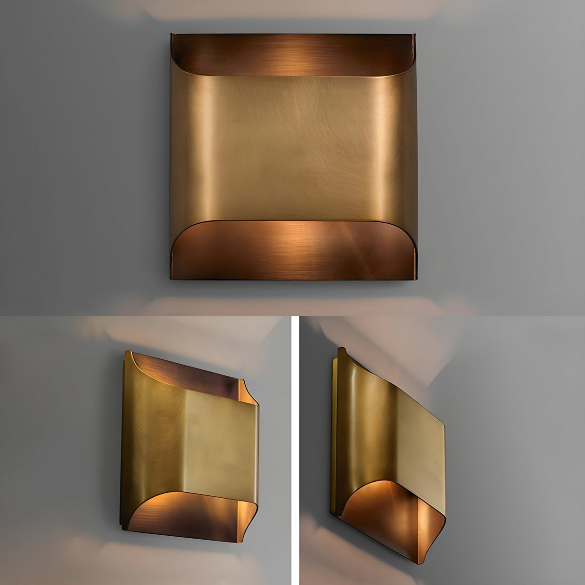 Brass Wall Lamp with Adjustable Light Direction