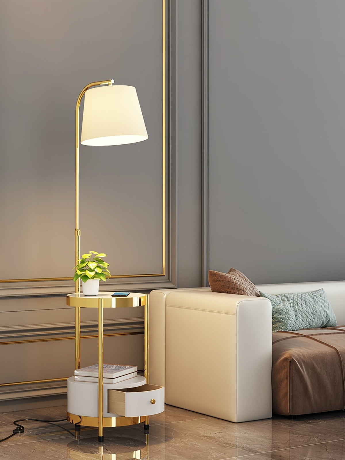 Lilah LED Floor Lamp with Adjustable Brightness and Modern Design — alternate angle