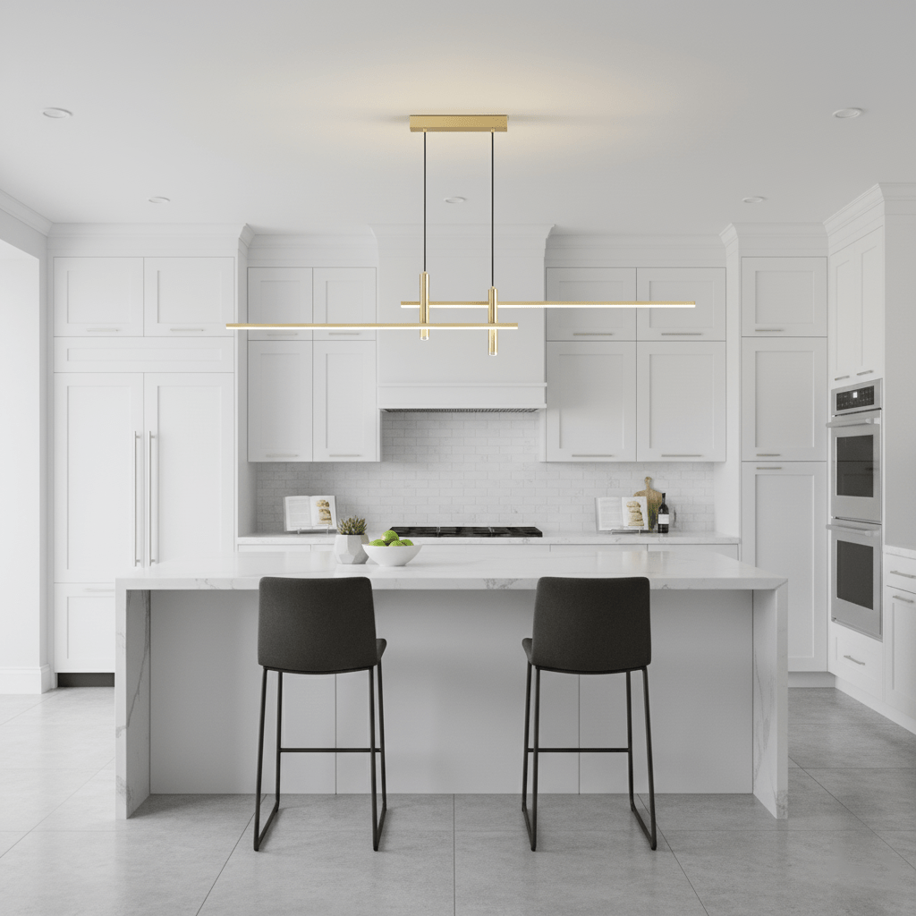 Linked Ring Island Pendant Light, Dimmable — front view