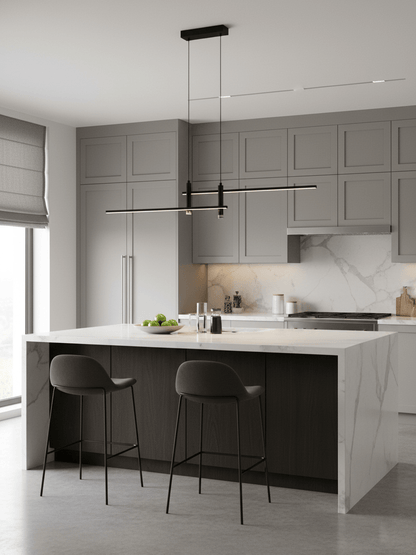 Linked Ring Island Pendant Light, Dimmable — side view