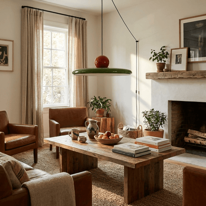 Plug-In Swag Pendant Light with Warm Glow — lifestyle view