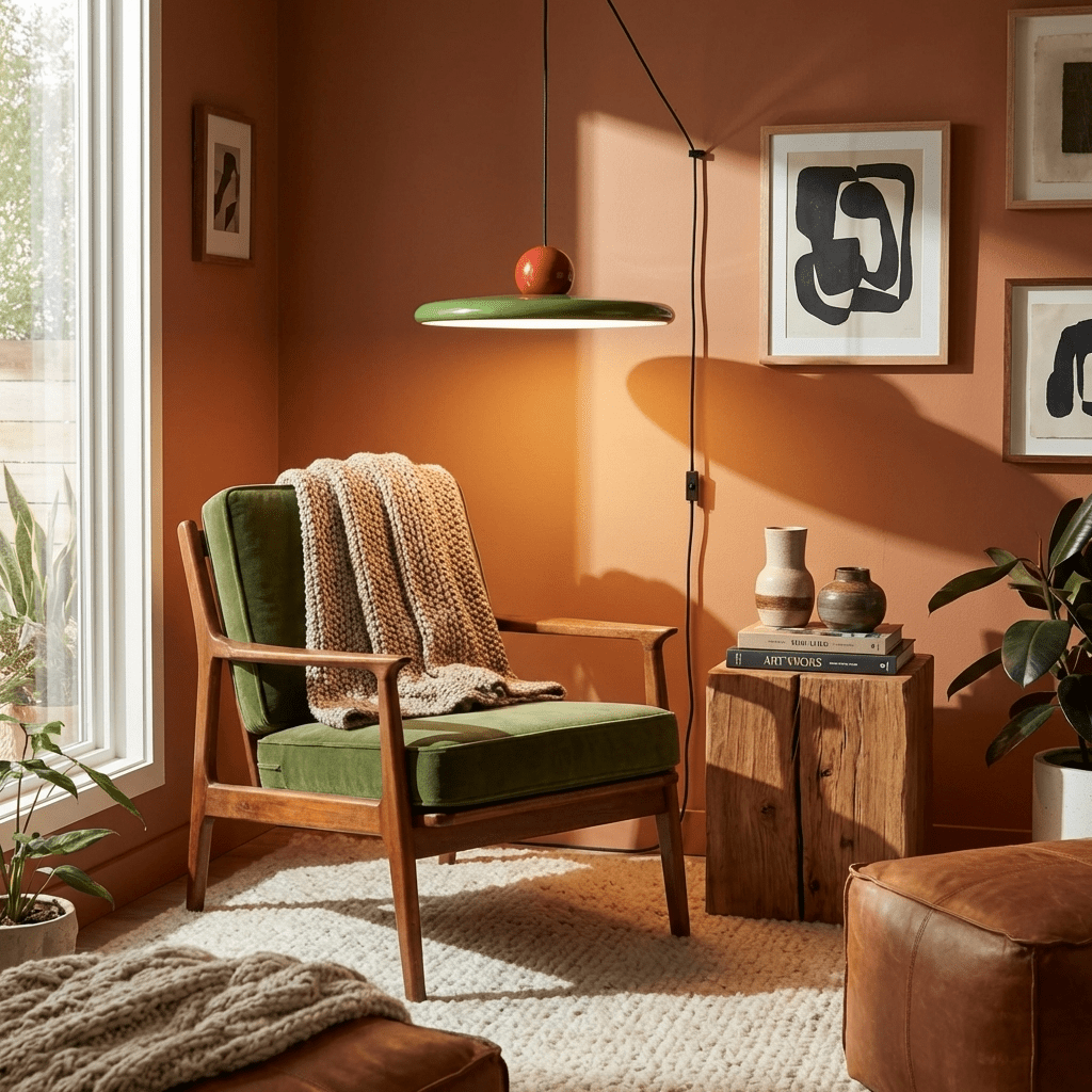 Plug-In Swag Pendant Light with Warm Glow — front view