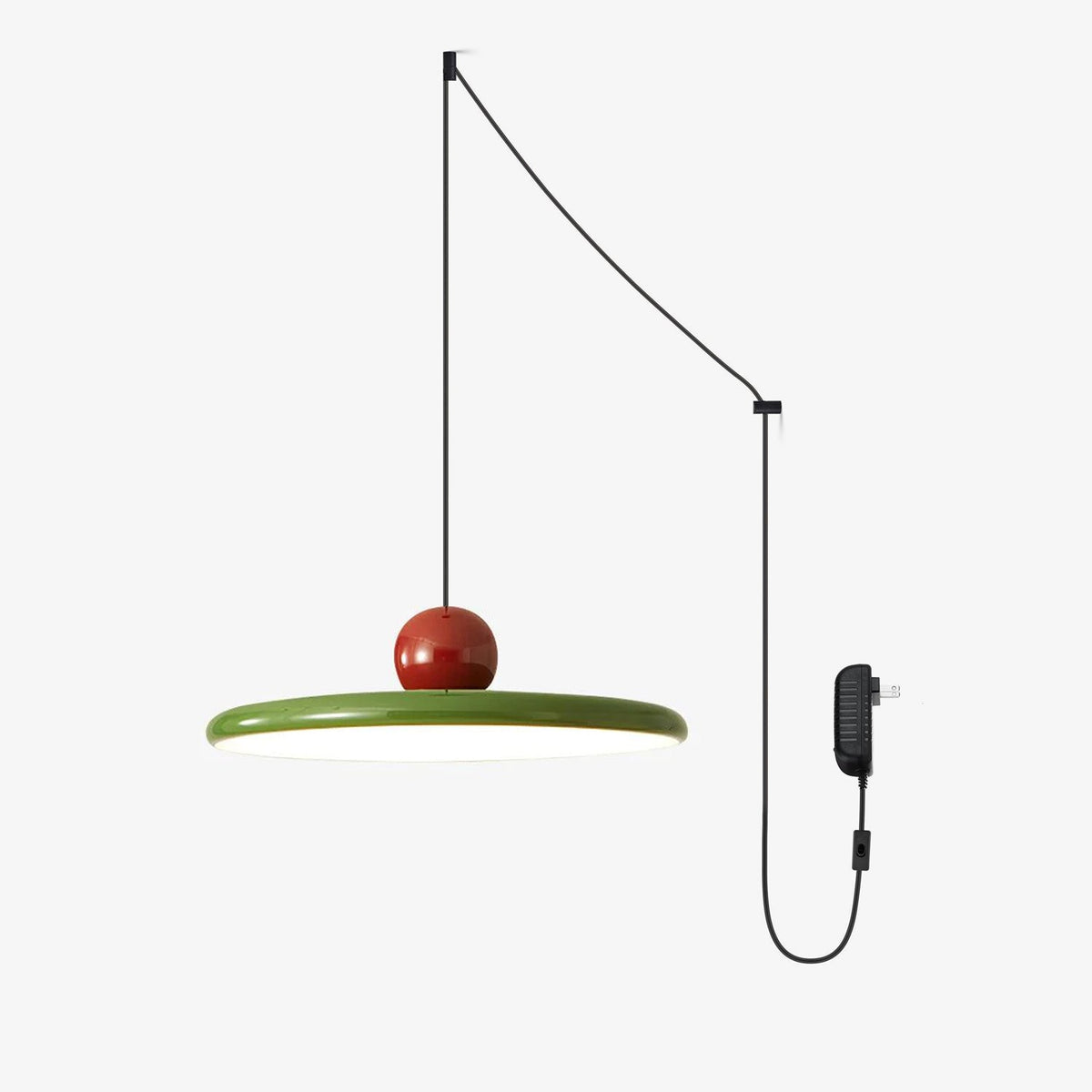 Plug-In Swag Pendant Light with Warm Glow — front view