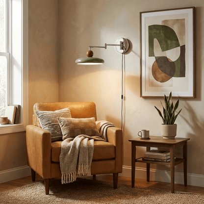Plug-In Wall Lamp with Adjustable Brightness