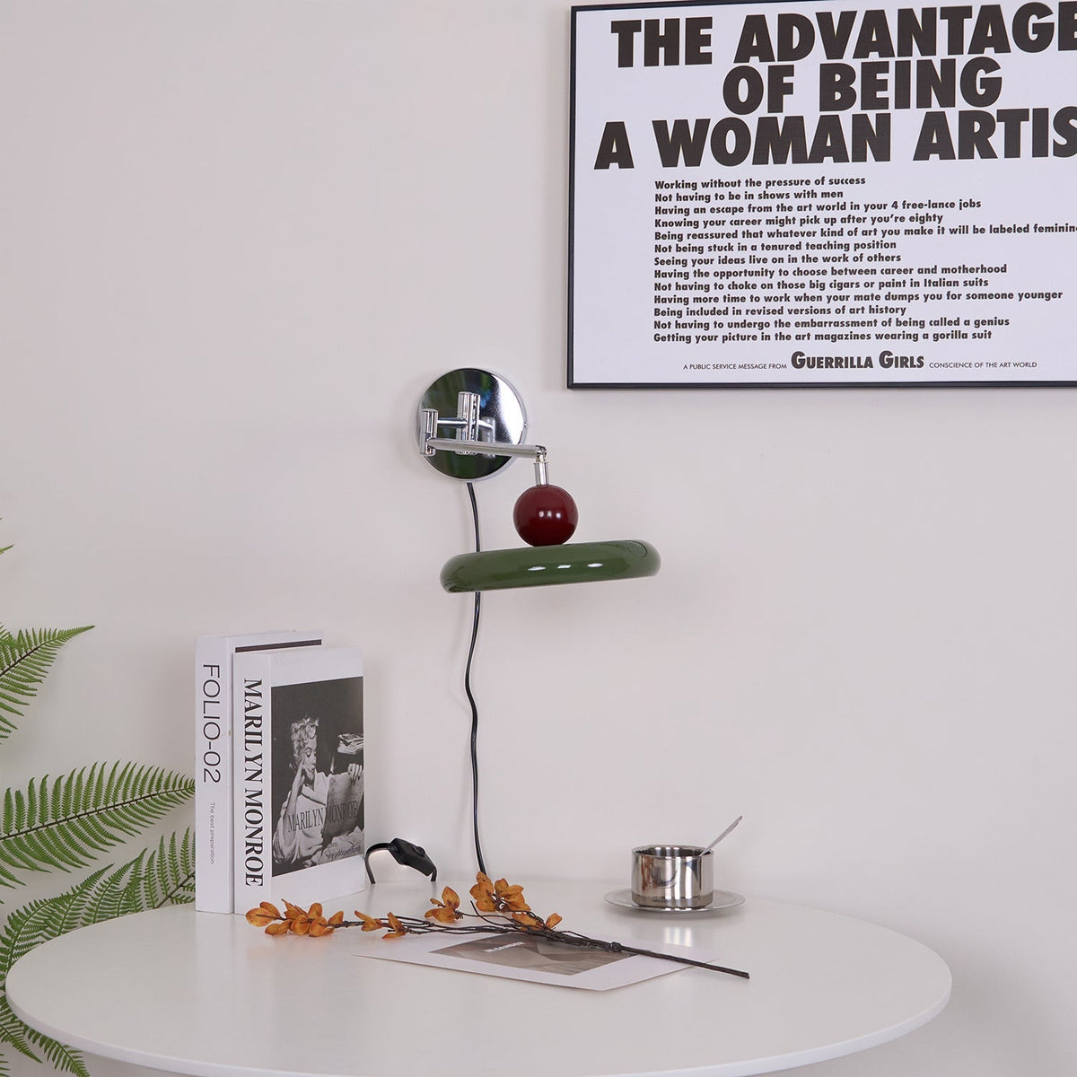 Plug-In Wall Lamp with Adjustable Brightness