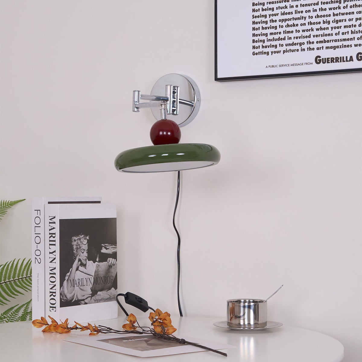 Plug-In Wall Lamp with Adjustable Brightness