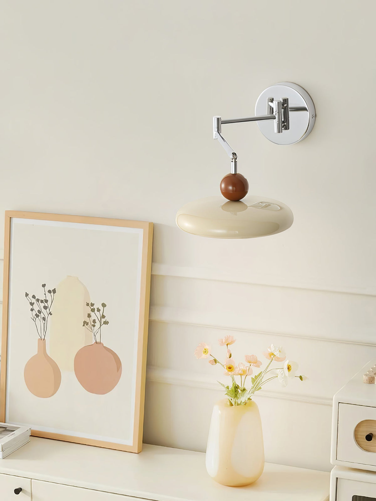 Plug-In Wall Lamp with Adjustable Brightness