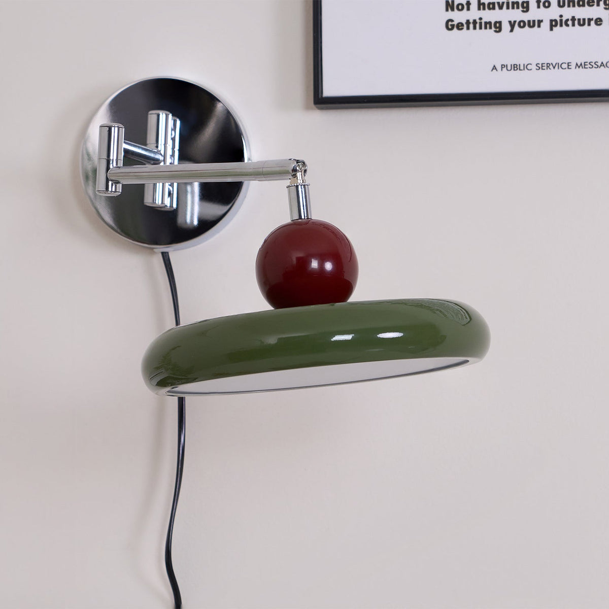 Plug-In Wall Lamp with Adjustable Brightness
