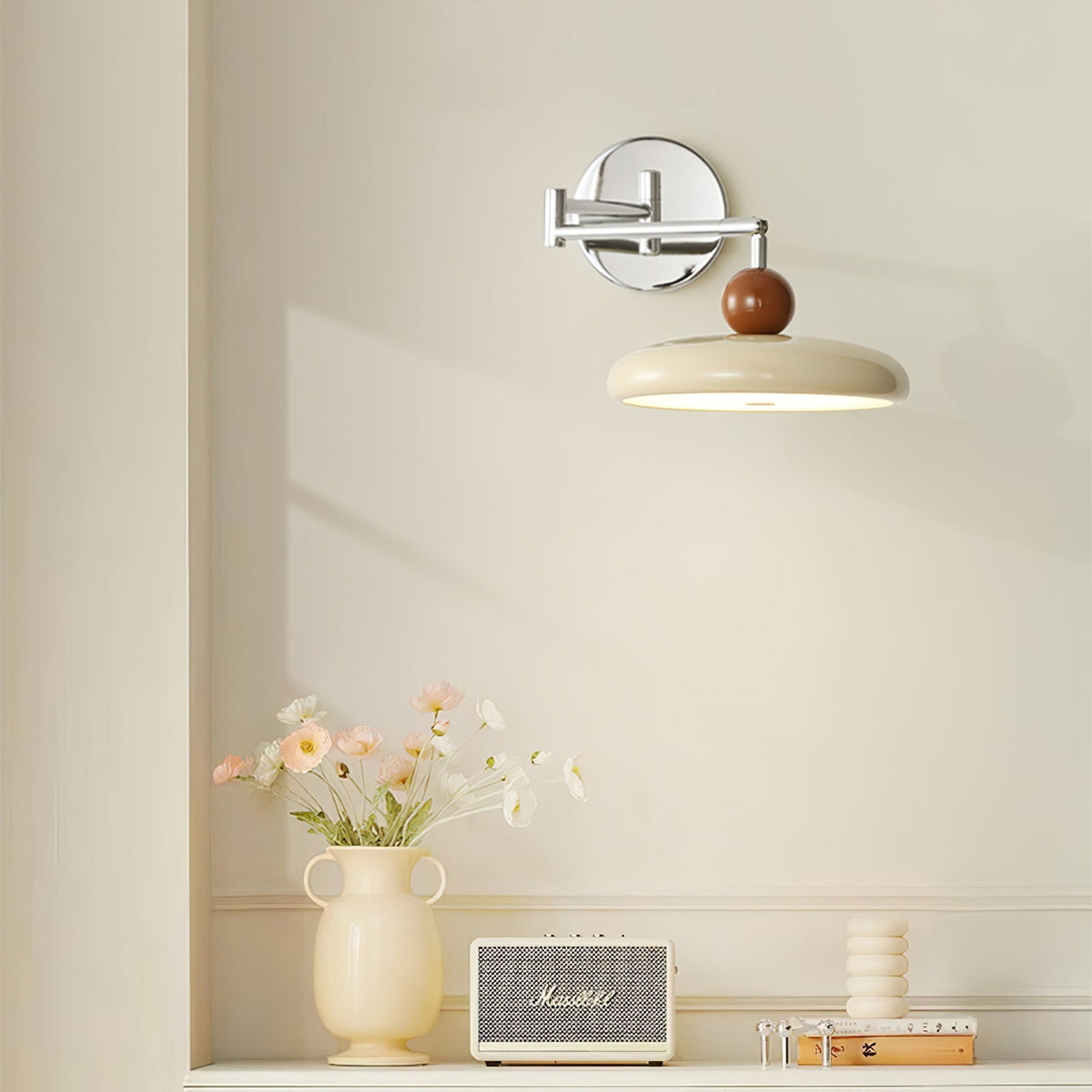 Plug-In Wall Lamp with Adjustable Brightness