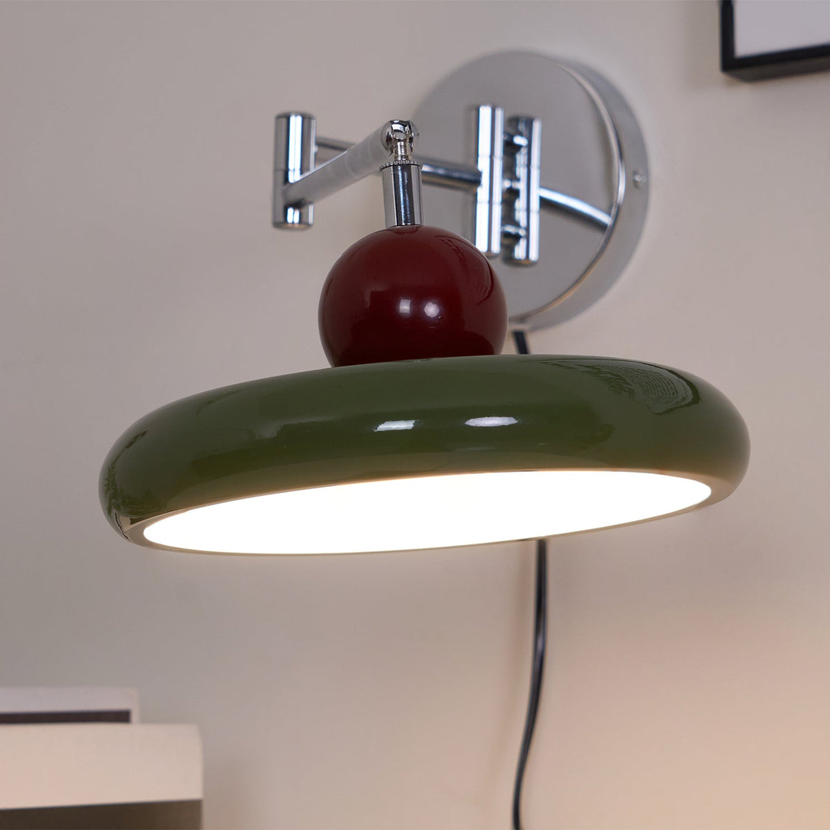 Plug-In Wall Lamp with Adjustable Brightness