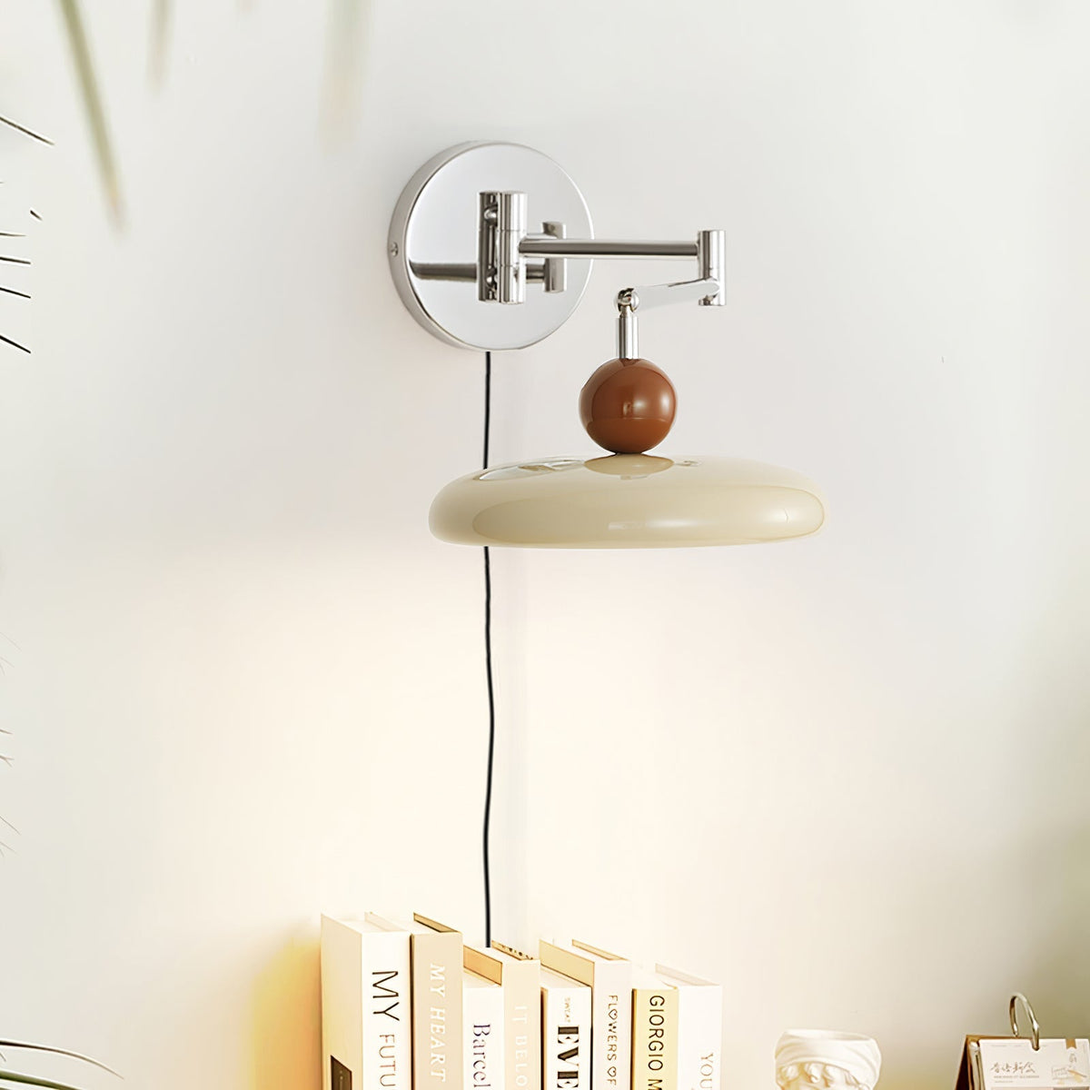 Plug-In Wall Lamp with Adjustable Brightness