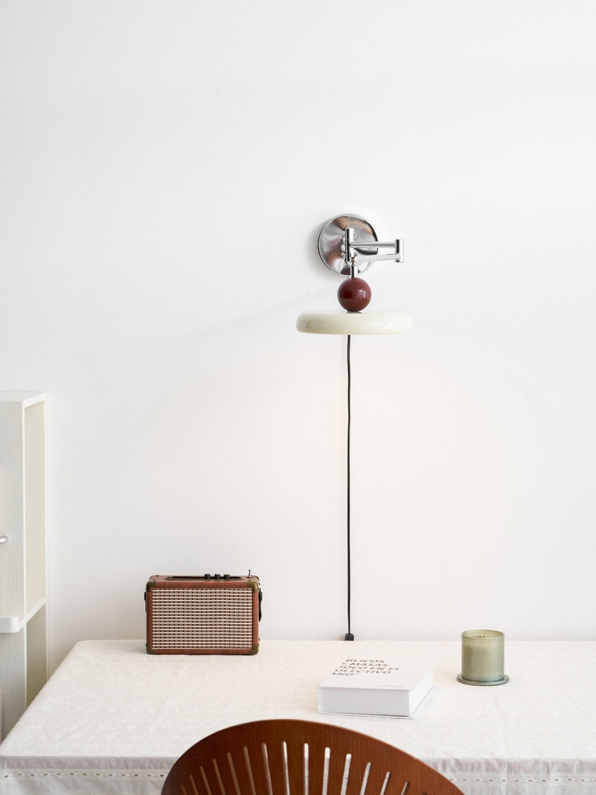 Plug-In Wall Lamp with Adjustable Brightness