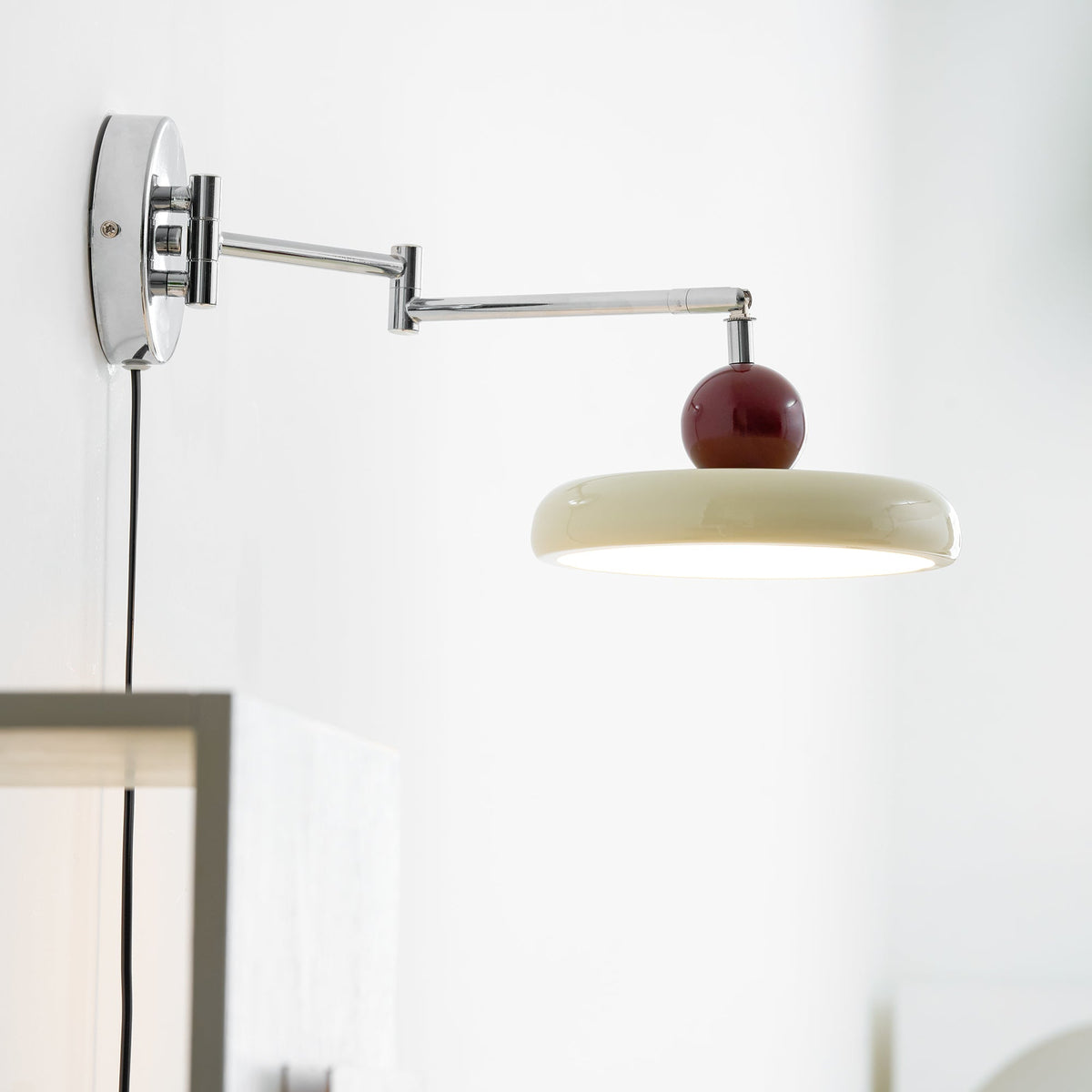 Plug-In Wall Lamp with Adjustable Brightness