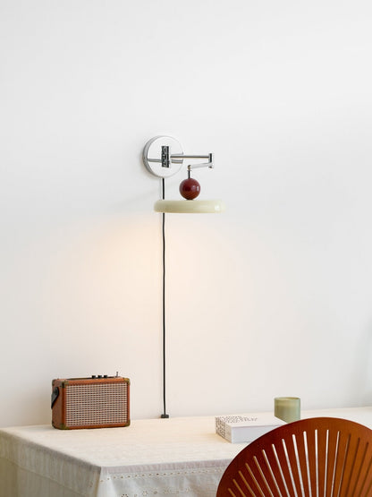 Plug-In Wall Lamp with Adjustable Brightness