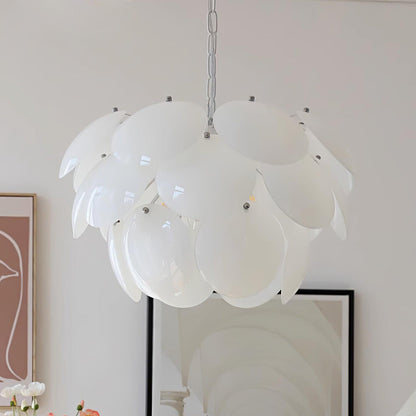 Petal Glass Chandelier with Adjustable Height