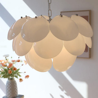 Petal Glass Chandelier with Adjustable Height