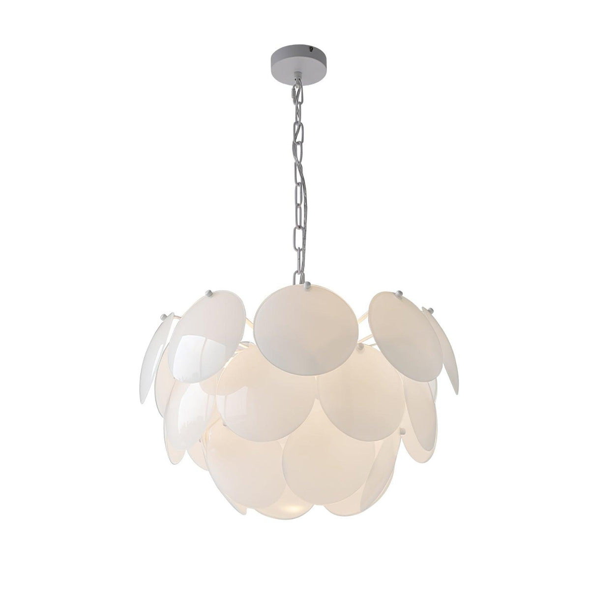 Petal Glass Chandelier with Adjustable Height