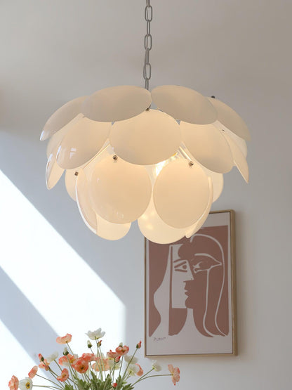 Petal Glass Chandelier with Adjustable Height