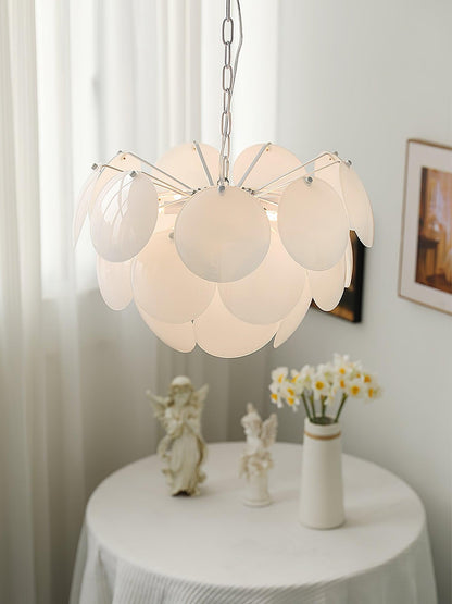 Petal Glass Chandelier with Adjustable Height