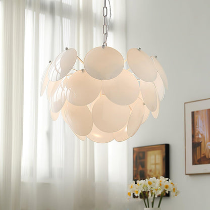 Petal Glass Chandelier with Adjustable Height — front view