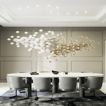 Lustre Bowl Chandelier with Adjustable Height — front view