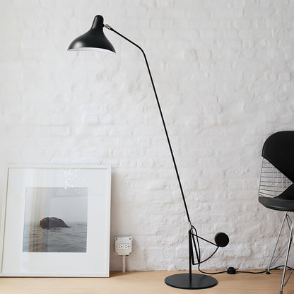 Mantis Arm Floor Lamp - Adjustable Height, LED Light for Modern Spaces — side view