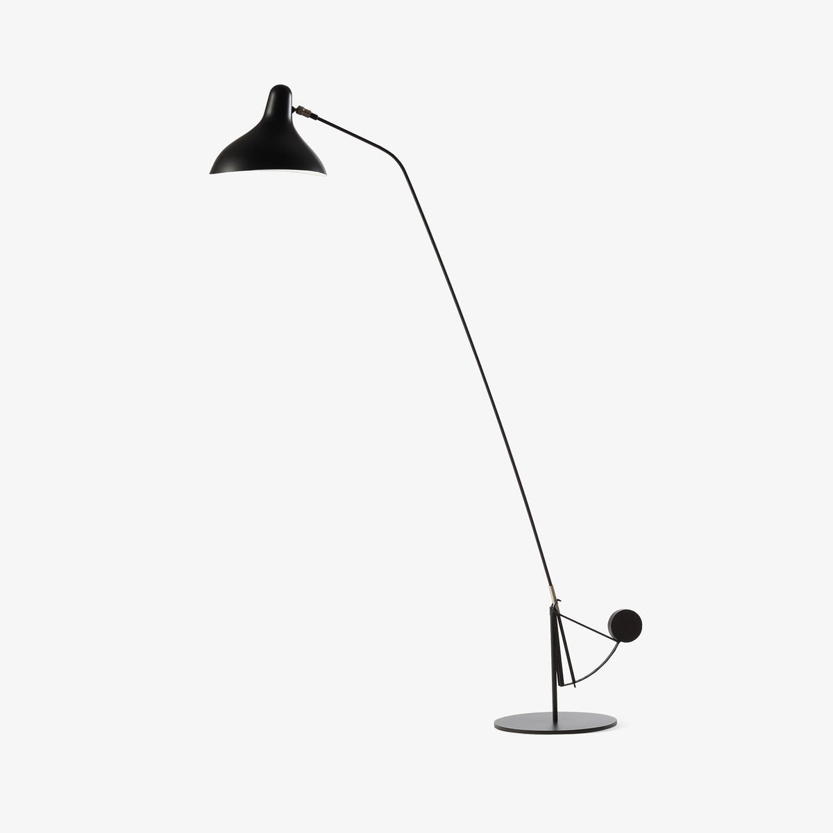 Mantis Arm Floor Lamp - Adjustable Height, LED Light for Modern Spaces — front view