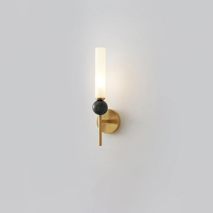 Marble Vertical Wall Lamp with Adjustable Brightness — front view