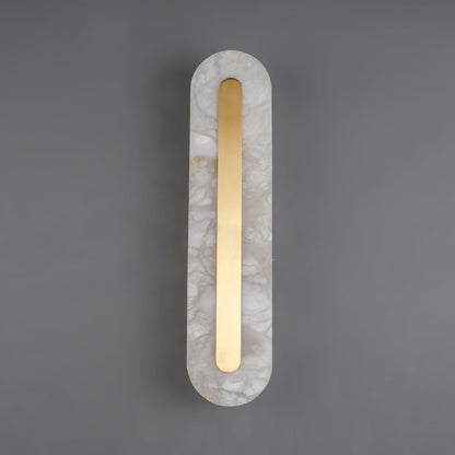 Alabaster Rounded Wall Light, Soft Glow