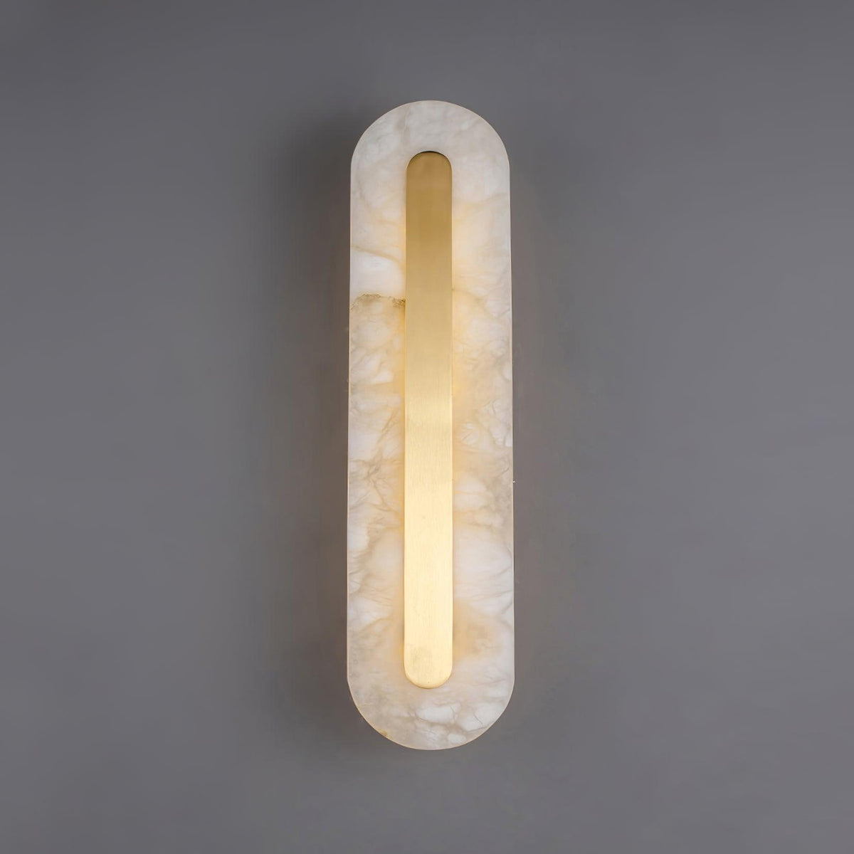 Alabaster Rounded Wall Light, Soft Glow