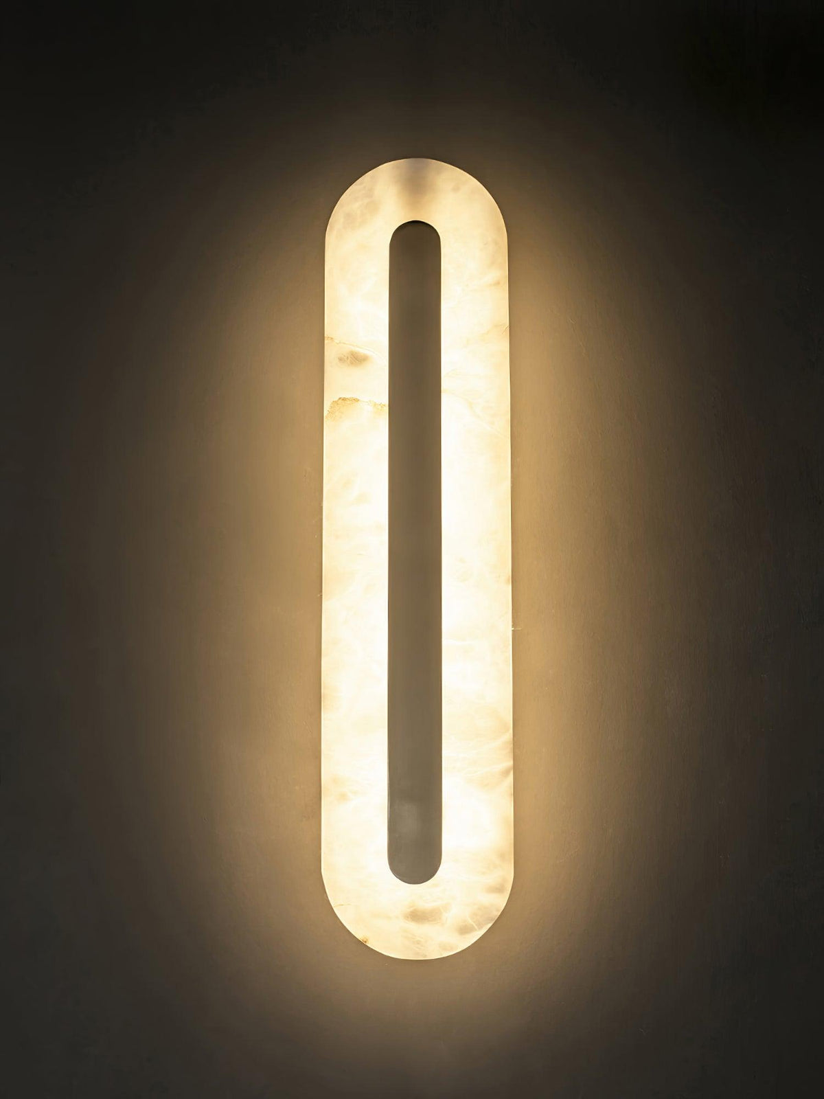 Alabaster Rounded Wall Light, Soft Glow
