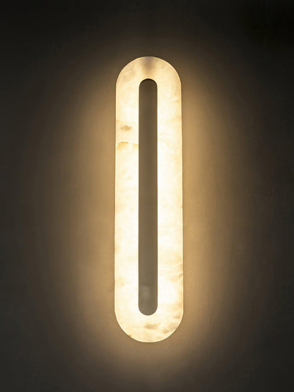 Alabaster Rounded Wall Light, Soft Glow