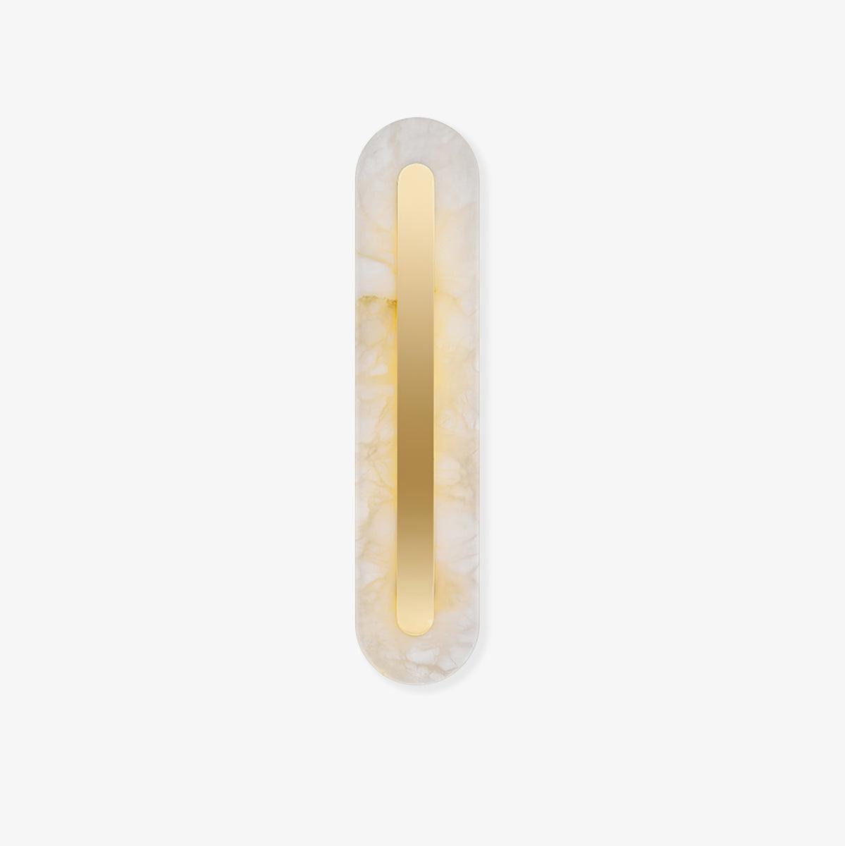 Alabaster Rounded Wall Light, Soft Glow — alternate angle