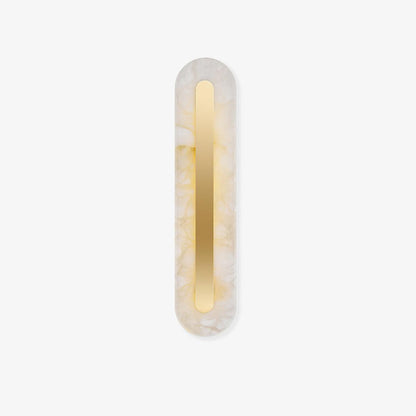 Alabaster Rounded Wall Light, Soft Glow — alternate angle