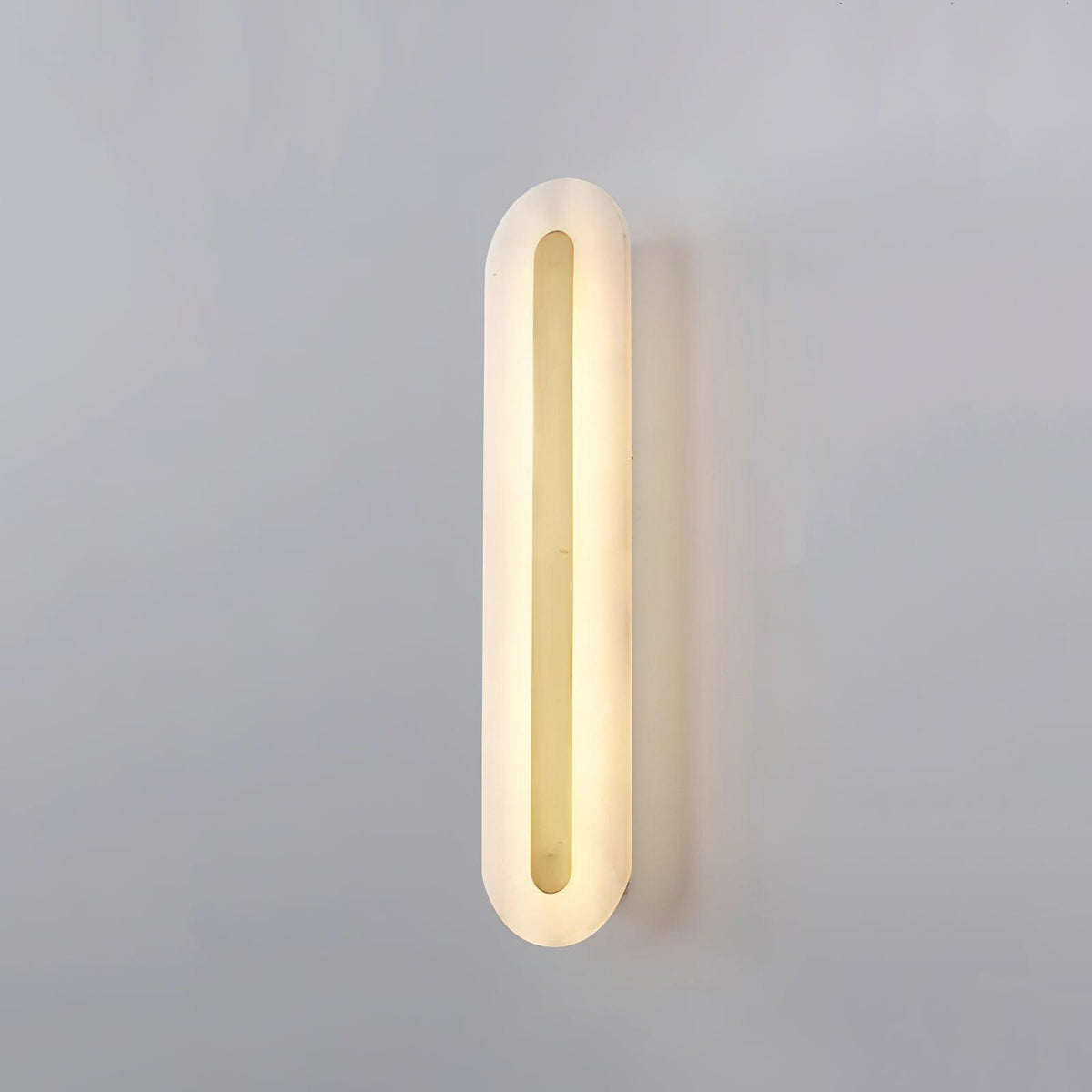 Alabaster Rounded Wall Light, Soft Glow — detail view