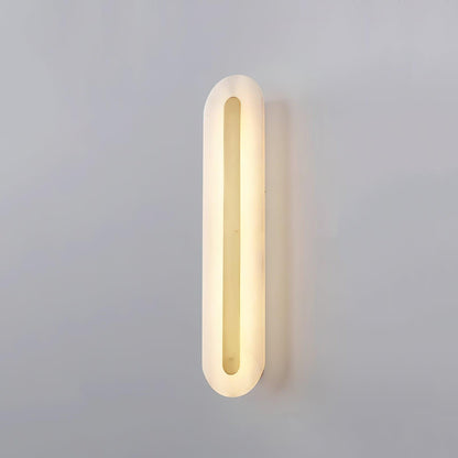 Alabaster Rounded Wall Light, Soft Glow — detail view