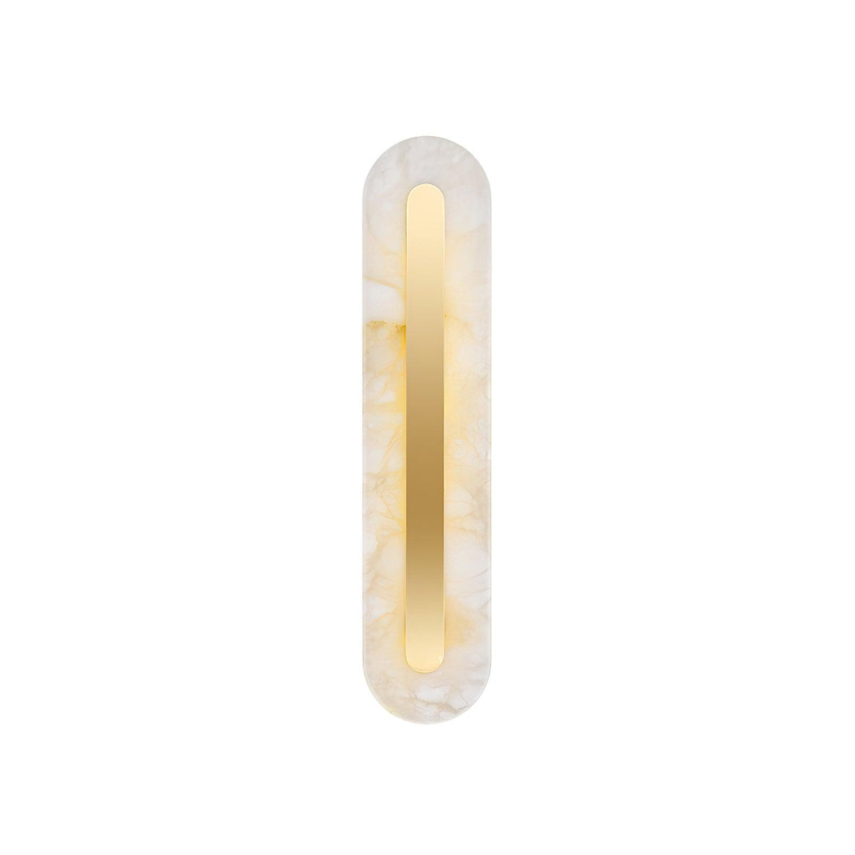 Alabaster Rounded Wall Light, Soft Glow