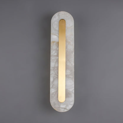 Alabaster Rounded Wall Light, Soft Glow