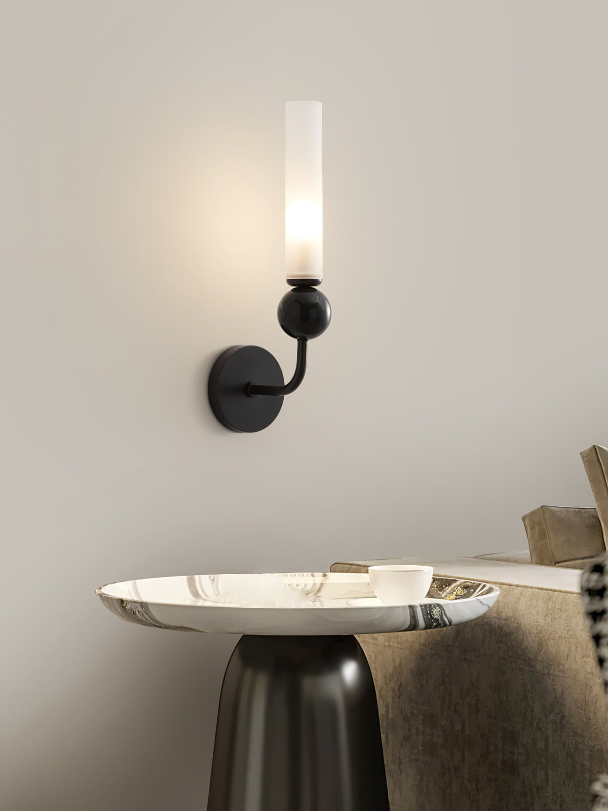 Marble Vertical Wall Lamp with Adjustable Brightness