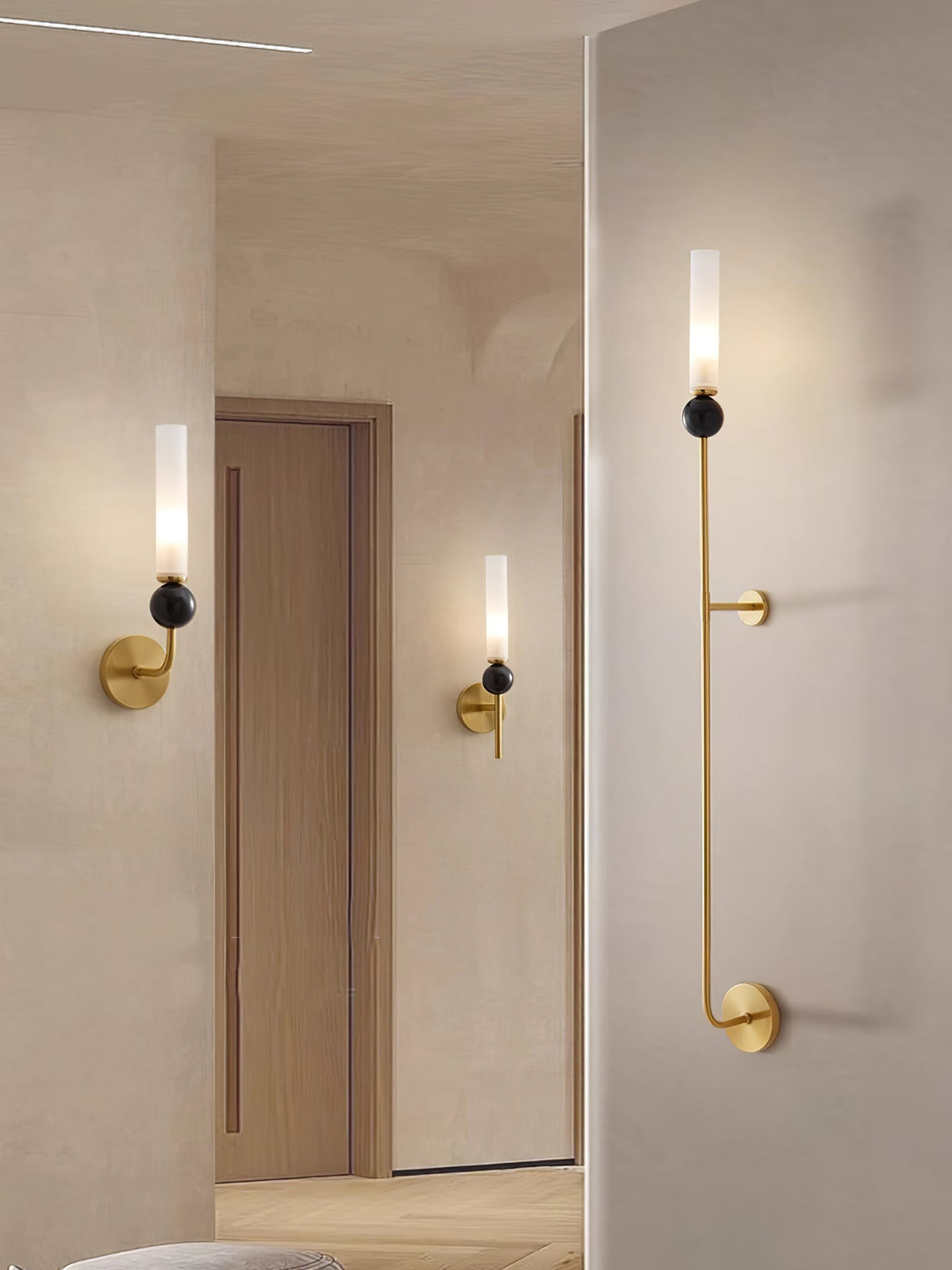 Marble Vertical Wall Lamp with Adjustable Brightness