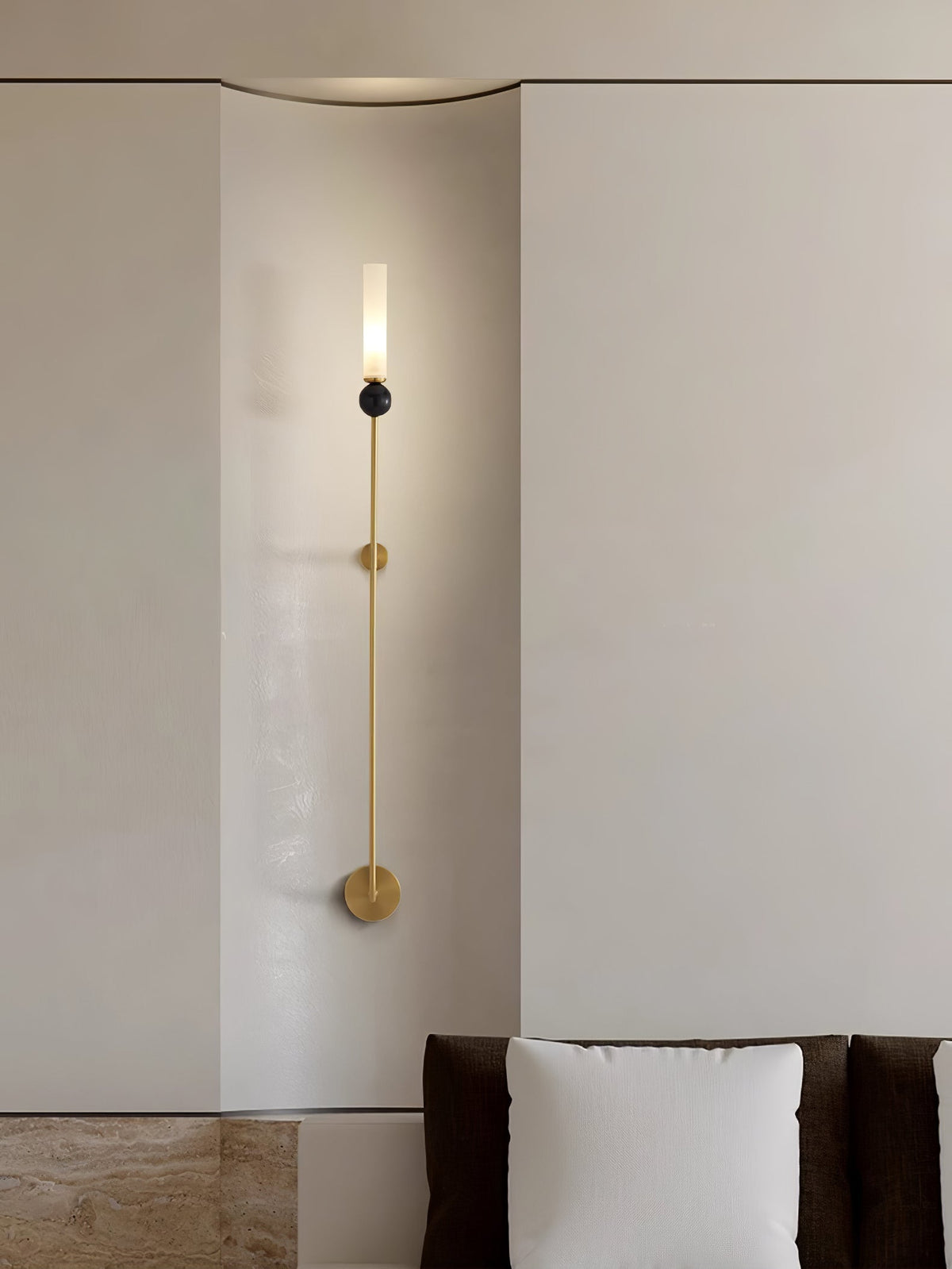 Marble Vertical Wall Lamp with Adjustable Brightness