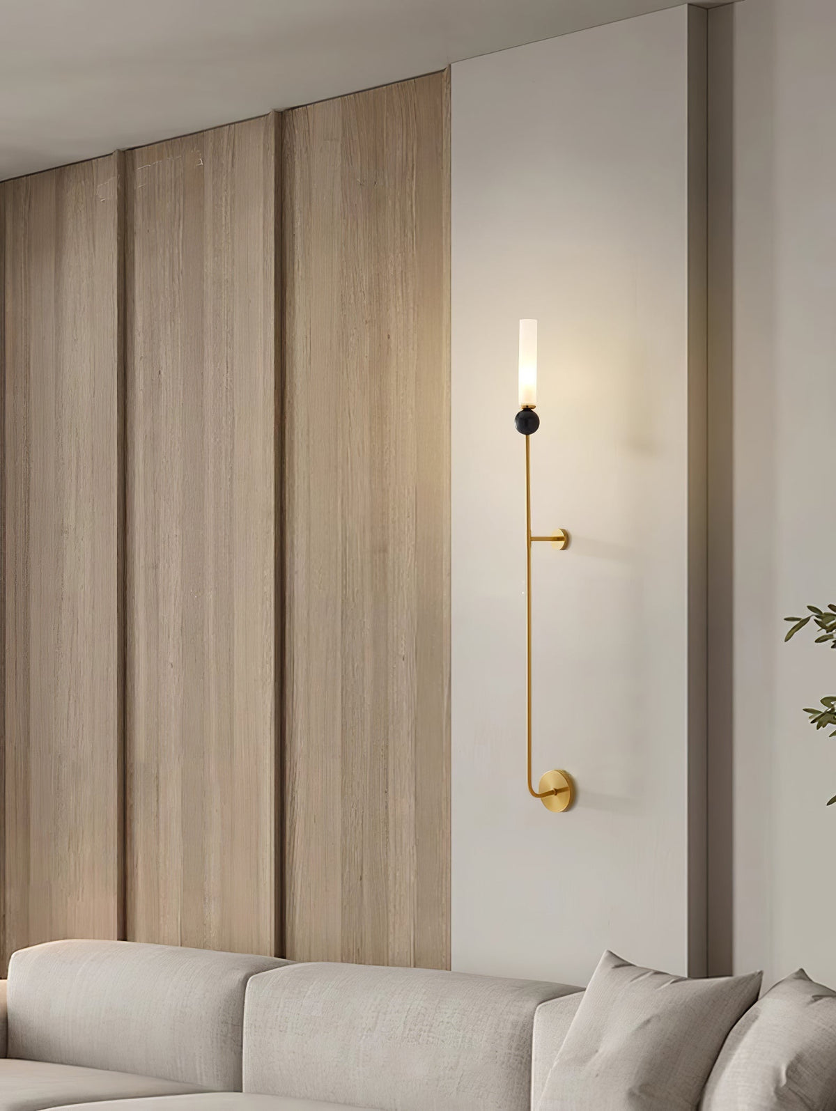 Marble Vertical Wall Lamp with Adjustable Brightness